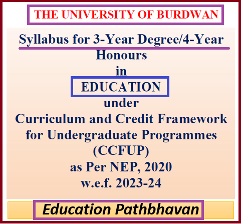 B.A Education Syllabus NPE 2020 Burdwan University